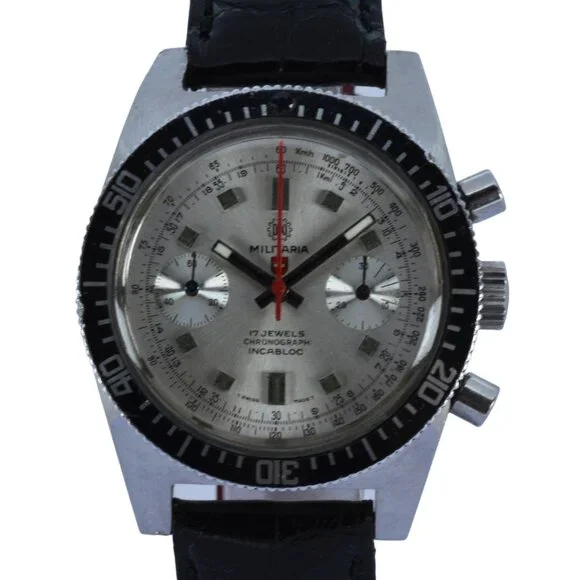 Rare Dixi Militaria Men's 38mm Manual Chronograph Watch 1006-10 Valjoux 7733! - Picture 1 of 10